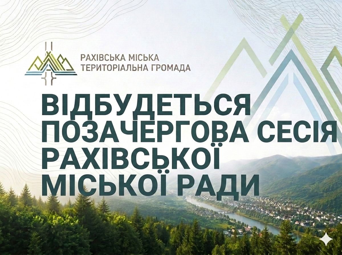 Відбудеться  позачергова сесія Рахівської міської ради