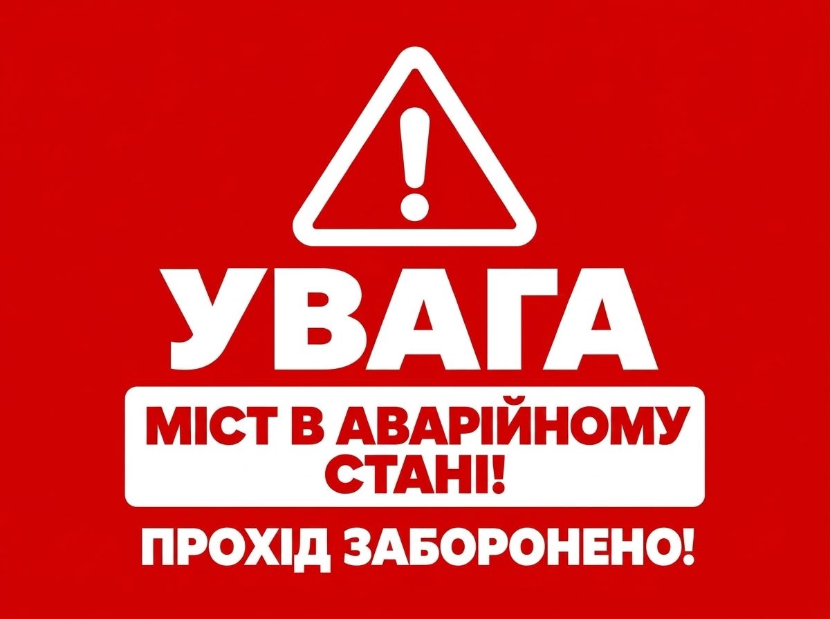 УВАГА! У СЕЛІ БІЛИН ТИМЧАСОВО ЗАКРИТО ПІДВІСНИЙ МІСТ