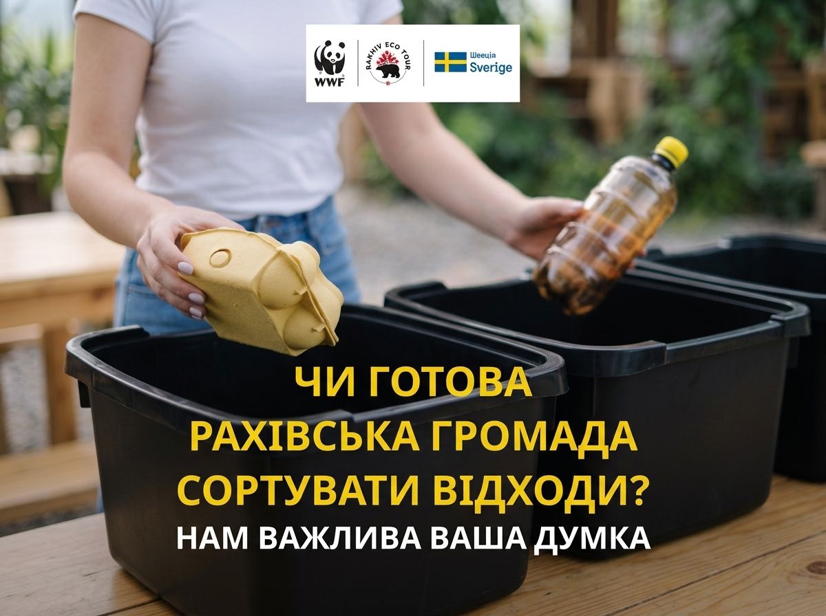 Чи готова Рахівська громада сортувати відходи? Нам важлива ваша думка!