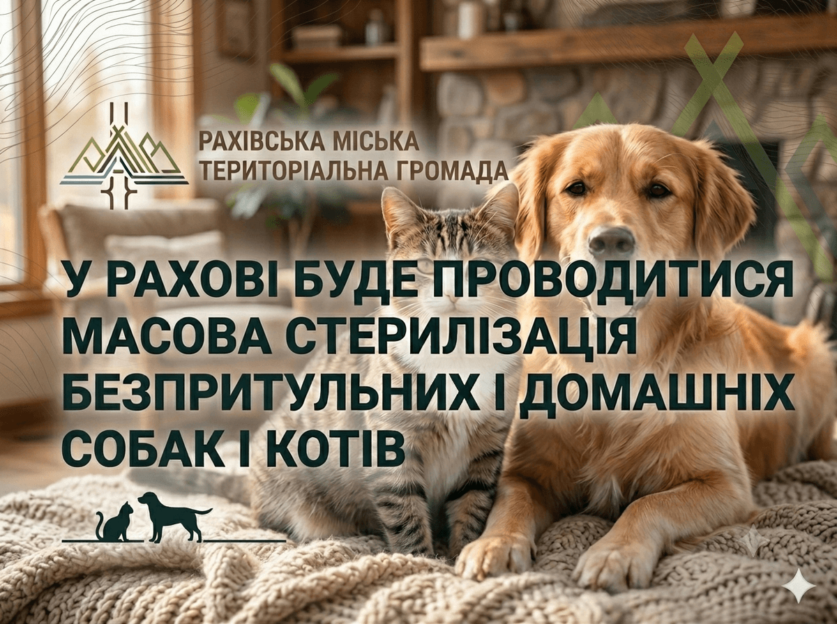У Рахові буде проводитися масова стерилізація безпритульних і домашніх собак і котів